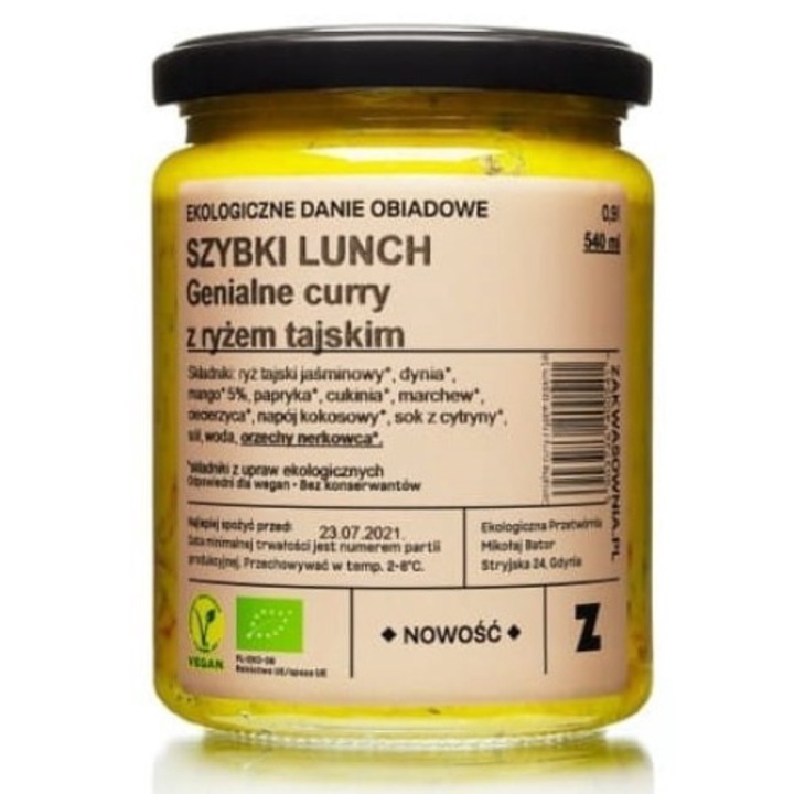 Curry cu orez, Zakwasownia, 540 ml