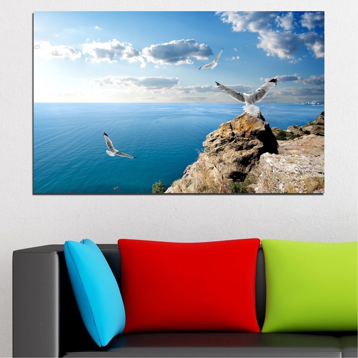 Декоративни панели Vivid Home от 1 част, Море, PVC, 35x25 см, №0299