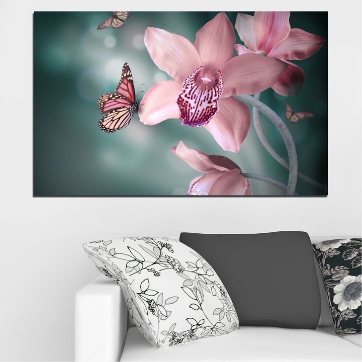 Декоративни панели Vivid Home от 1 част, Цветя, PVC, 35x25 см, №0310