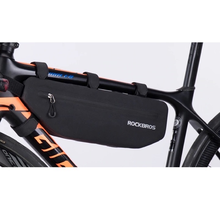 Geanta bicicleta sub-cadru Rockbros AS-043, Capacitate 3L, Negru