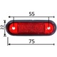 Indicator LED, marker pentru autobuz, platforma, camion, remorca, 75mm x 22mm, 24V, rosu