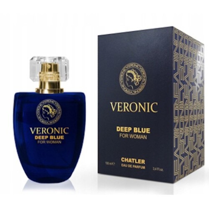 Apa de parfum, Chatler, Veronic Deep Blue, Femei, 100ml
