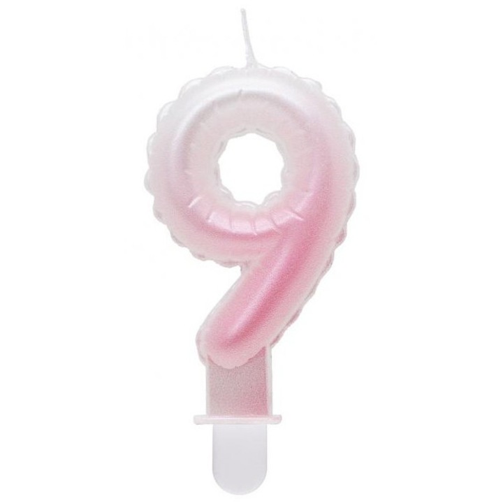 Lumanare pentru tort, Amscan, 7 cm, Roz