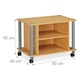 Comoda TV Relaxdays, stil modern, cu 2 rafturi, maro deschis, 45 x 60 x 40 cm