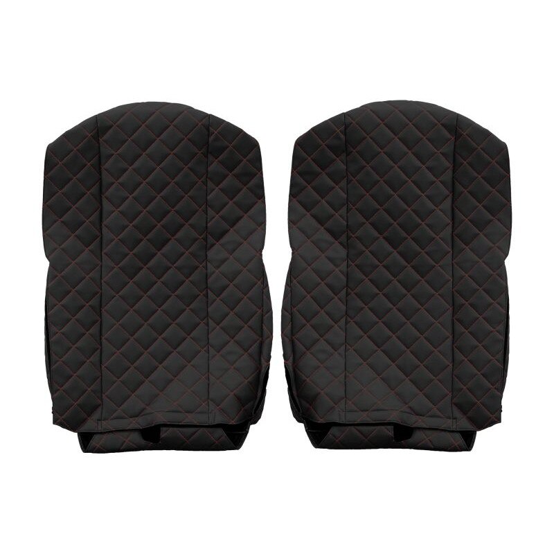 Комплект от 2 калъфа за седалки на камион Ford F-Max FX24 черно/червено ...