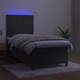 vidaXL sötétszürke bársony rugós és LED-es ágy matraccal 100x200 cm, 52.24 kg 3136168