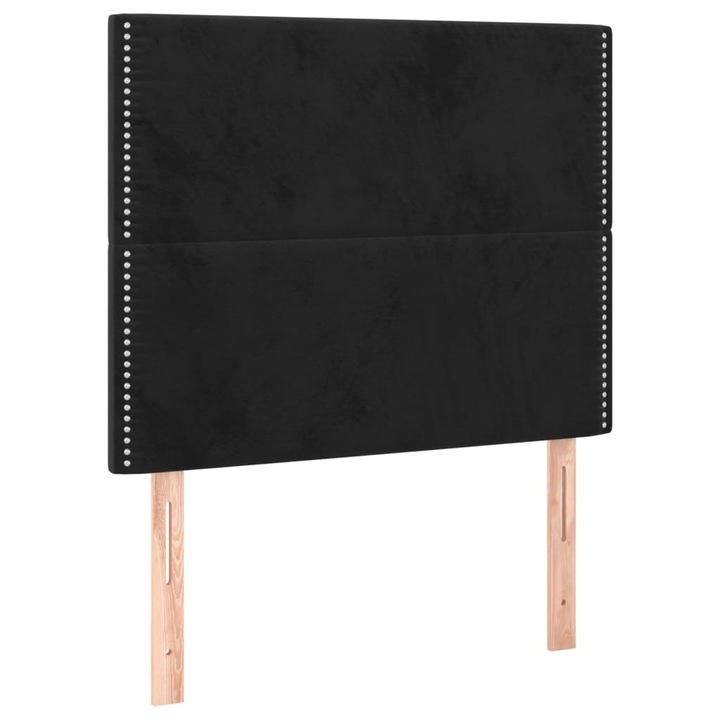 Tablii de pat vidaXL, 2 buc, negru, 90x5x78/88 cm, catifea, 9.35 kg 3116230