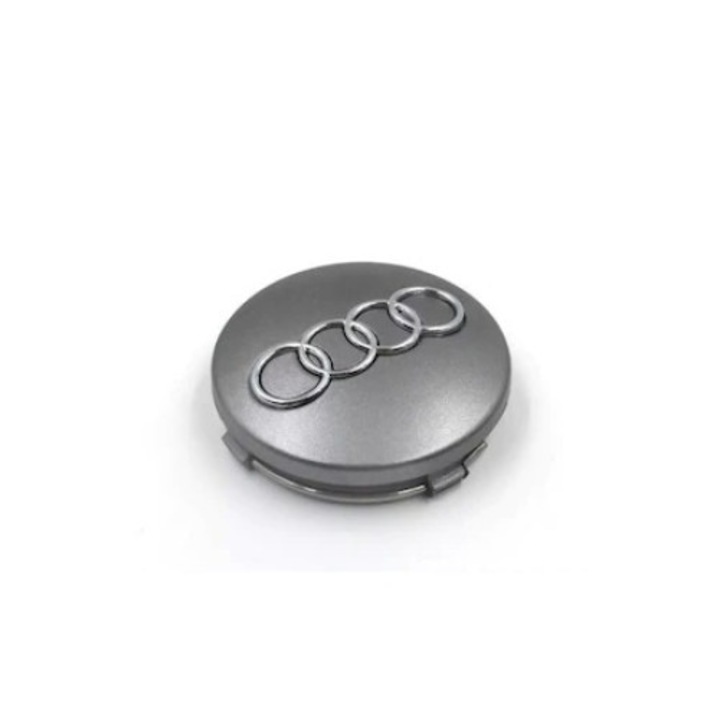 Комплект 4 капачки 60 мм, сиви/сребристи, Audi A3, A4, A5, A6, A7, A8, Q3, Q5, Q7 за лети джанти