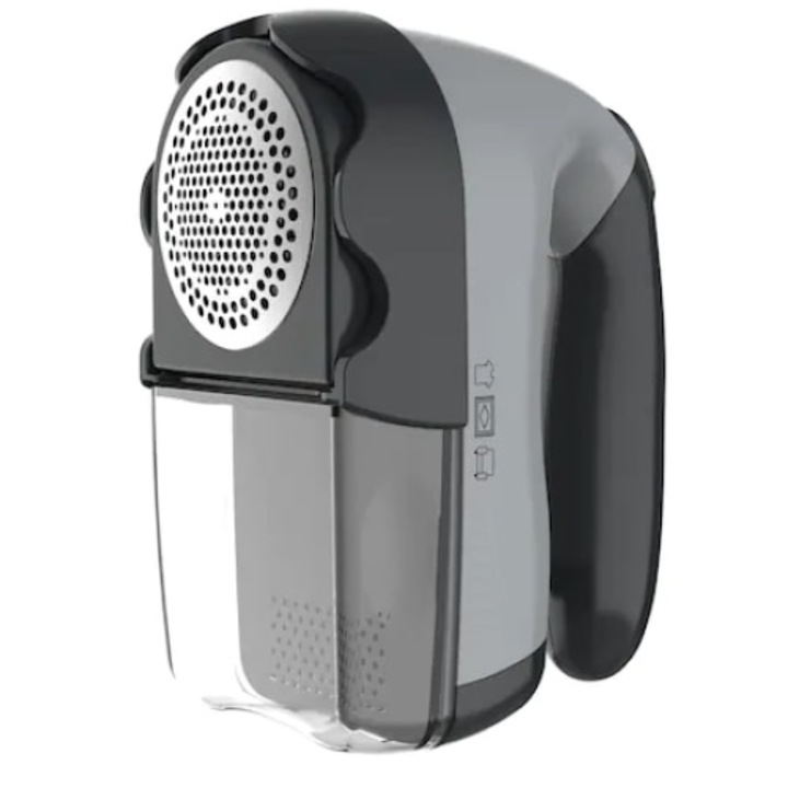 Aparat de curatat scame, cu incarcare la retea sau cu baterii, capacitate de colectare 0,2l, negru