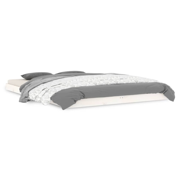 vidaXL fehér tömör fenyőfa ágykeret 140 x 200 cm 823445