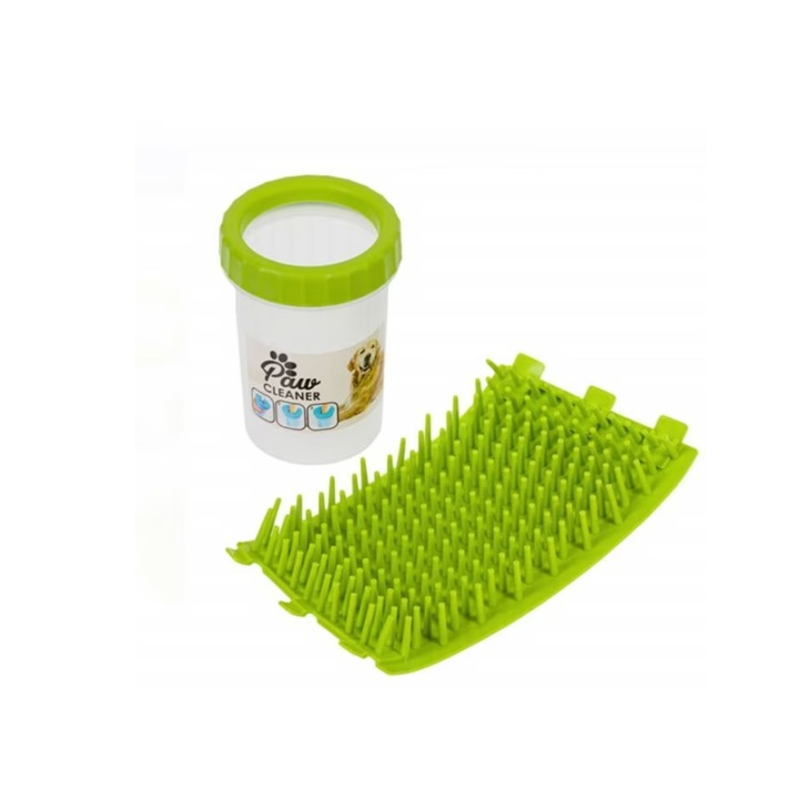 Dispozitiv curatare si igienizare labute animale de companie, culoare verde