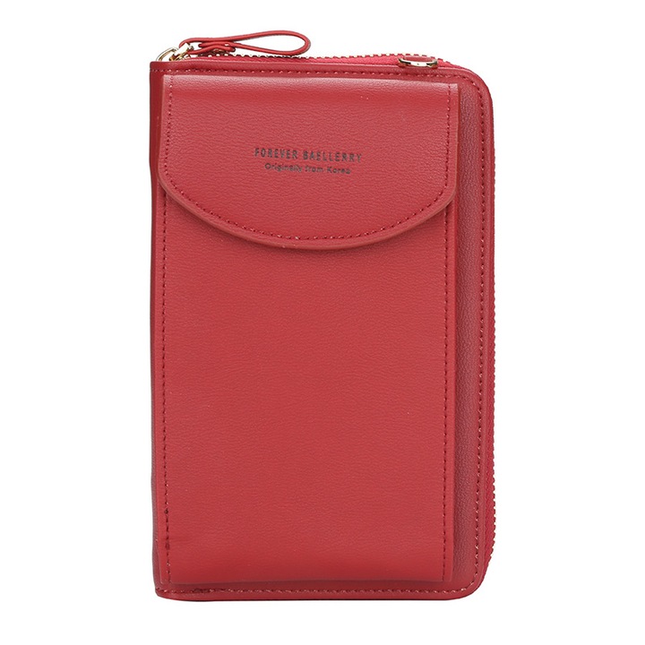 Portofel Dama Baellerry, AVZX-8591-1, Rosu, 18X11X4 cm
