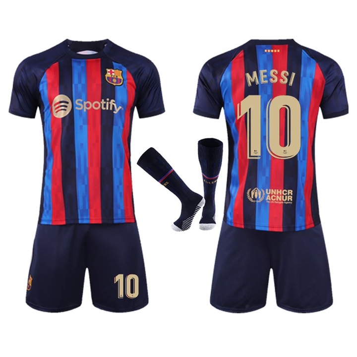 Echipament sportiv copii Barcelona Messi Fotbal Tricou Set