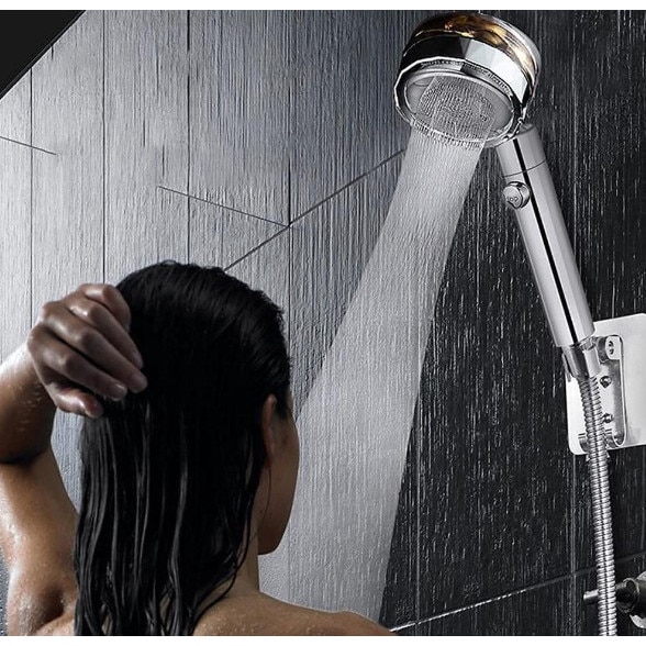 Para cap de dus cu elice si Jet cu presiune Vortex, Cap rotativ 360° si ...