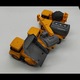 Set 4 masinute de constructie " Yellow Truckers", galben, Vision XXI