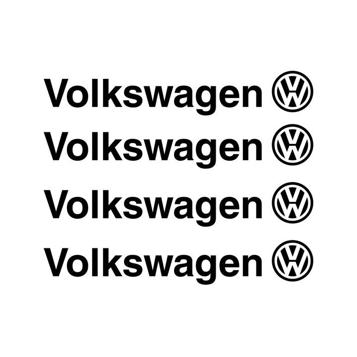 Autó fogantyú matrica készlet, 4 db, tuning Volkswagenre, Fekete