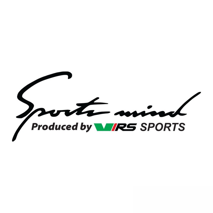 Skoda motorháztető autómatrica, Sports Mind 30x11cm, fekete