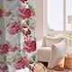 Draperie blackout model floral cu rejansa transparenta cu ate pentru galerie, Madison, 200x240 cm, densitate 700 g/ml, Rosa Damascena, 1 buc