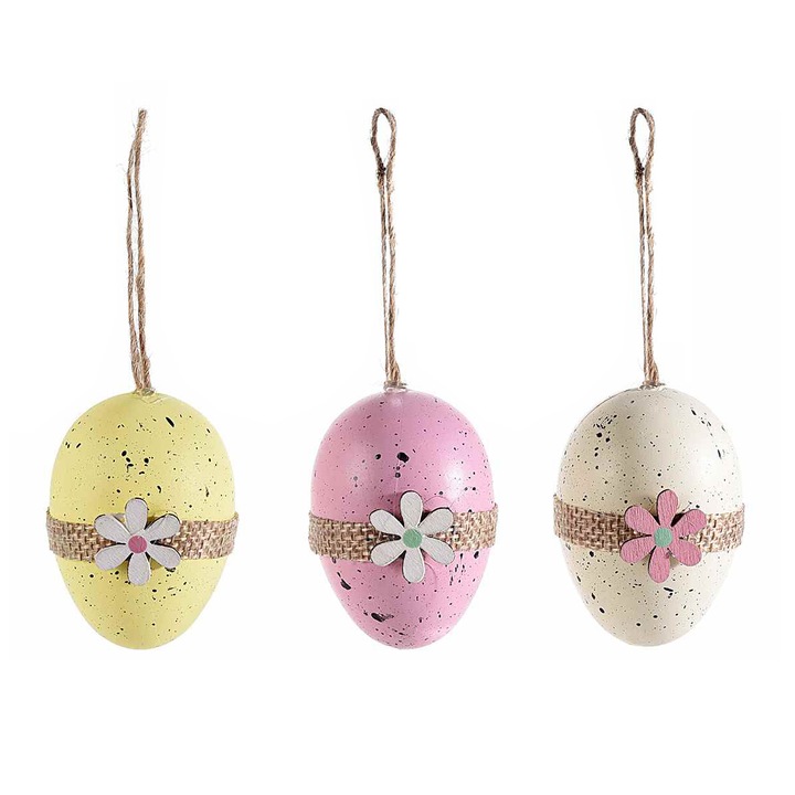 Комплект 6 великденски яйца 4х6см