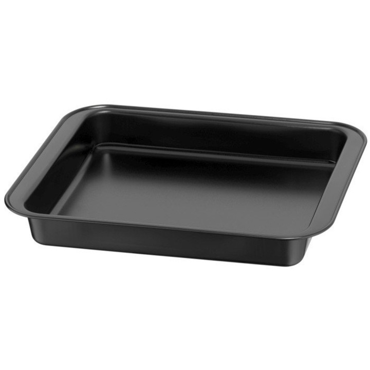 Тава за печене, 29x23 см, неръждаема стомана, черна