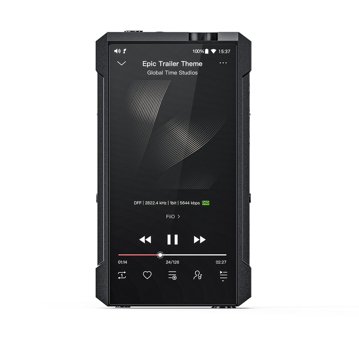 Player portabil Fiio M17, DAC integrat, WiFi, Bluetooth 5.0, Negru