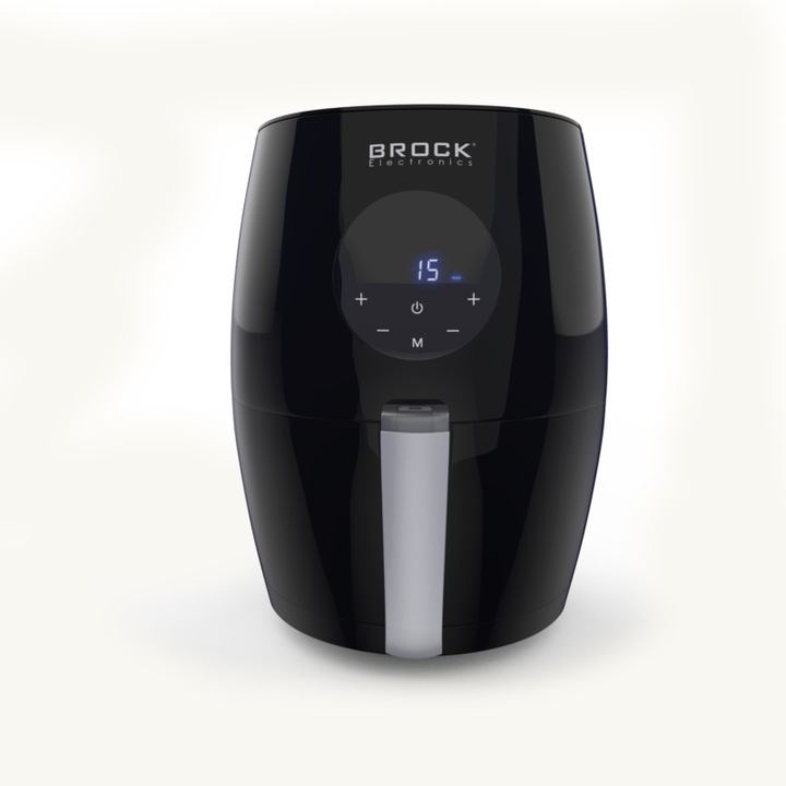 Brock AFD 3502 BK, Air fryer, 3,5L, 1200W, 80-200°C, 6 Főzési program, Fekete, Forrólevegős sütő