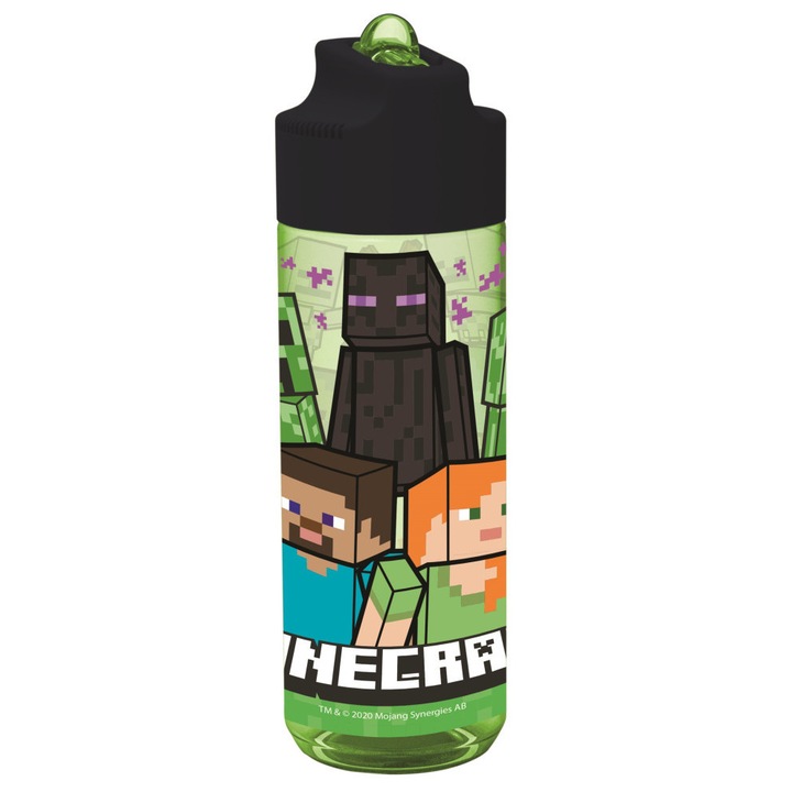 Sticla plastic Tritan Minecraft 540 ml Verde
