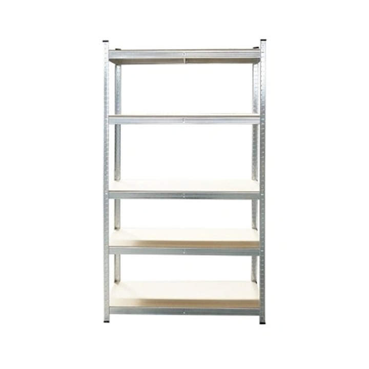 Метален OMC рафт с 5 MDF рафта, 180x100x50cm, 250kg/рафт, монтаж без винтове, поцинкован