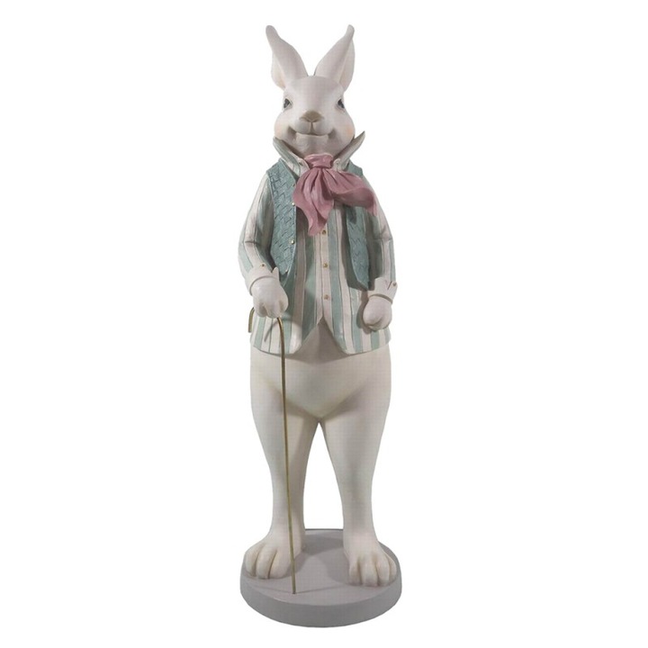 Великденска фигурка на заек от полирезин 17х15х53 см