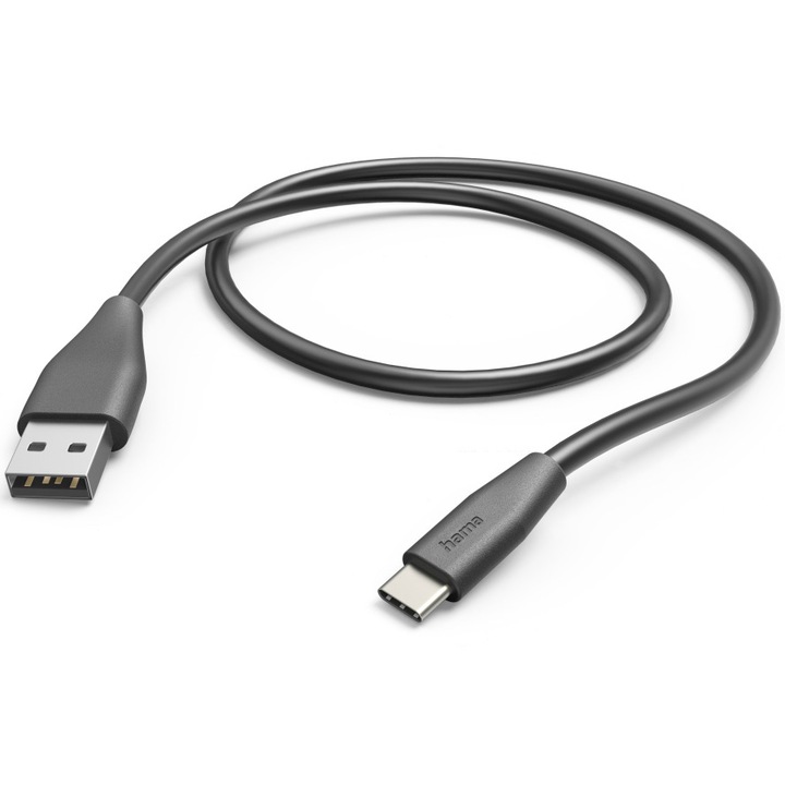 Hama töltőkábel, USB AC, 1.5, Fekete