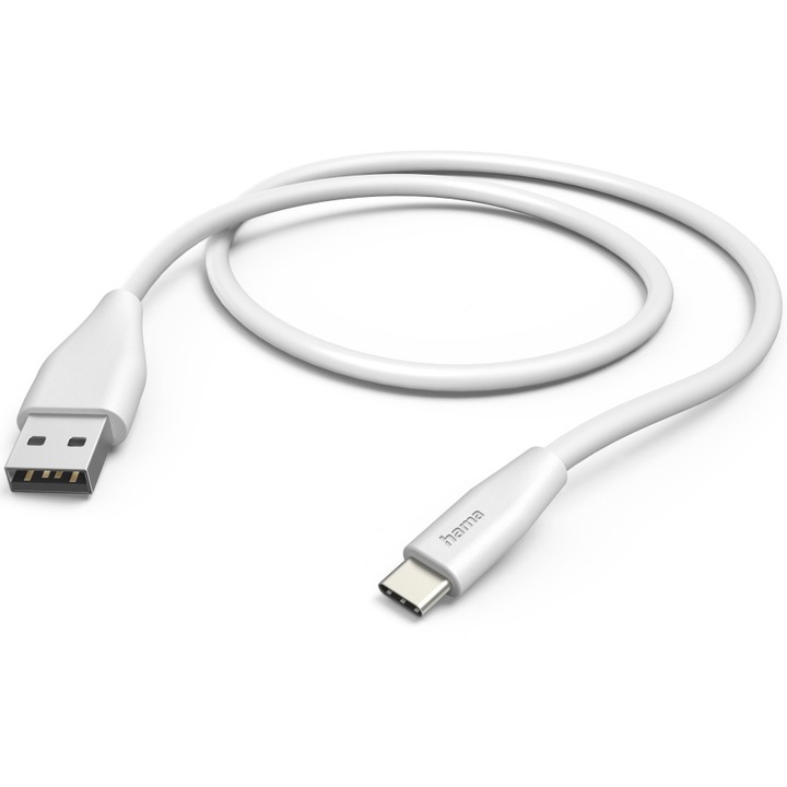 HAMA USB-A - Type-C adat- és töltőkábel 1, 5 m-es vezetékkel - HAMA USB-A - USB-C Cable - fehér