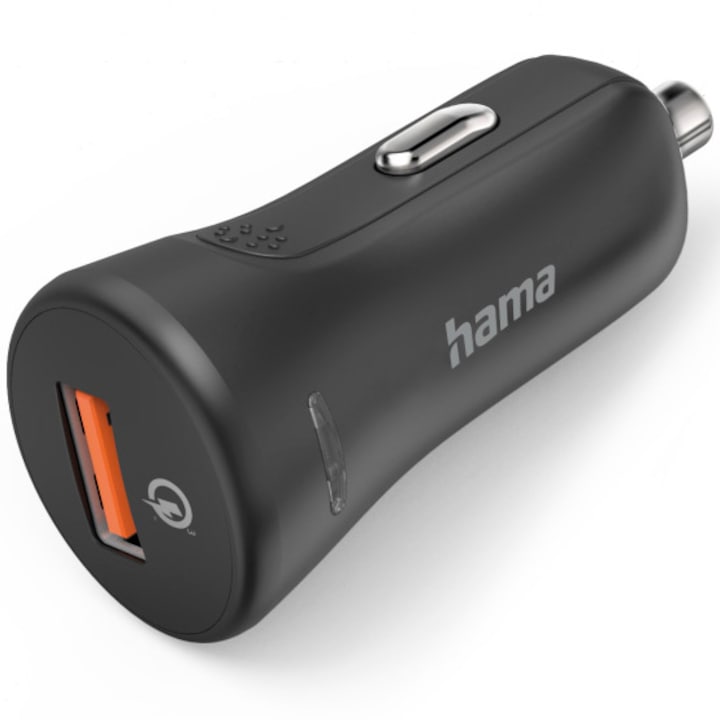 Зарядно устройство за кола Hama, Qualcomm 3.0, USB-A, Черен