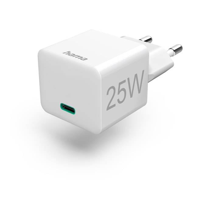 Зарядно устройство Hama PowerDelivery/Qualcomm, USB-C, Бял