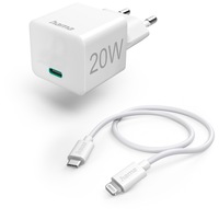 Set incarcator Hama, mini PowerDelivery tip Lightning, 1m, Alb