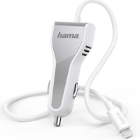 Incarcator auto Hama, tip Lightning, Power Delivery (PD), 30 W, alb