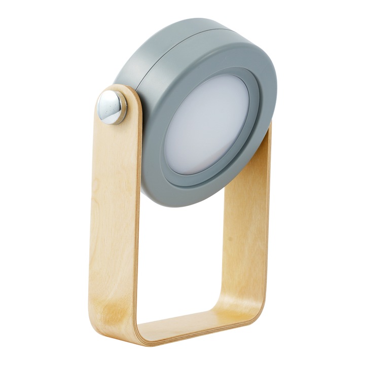 Мултифункционална лампа за четене, LED, USB, 4W, със сензорна, 3 яркости, преносима, акумулаторна, Сива