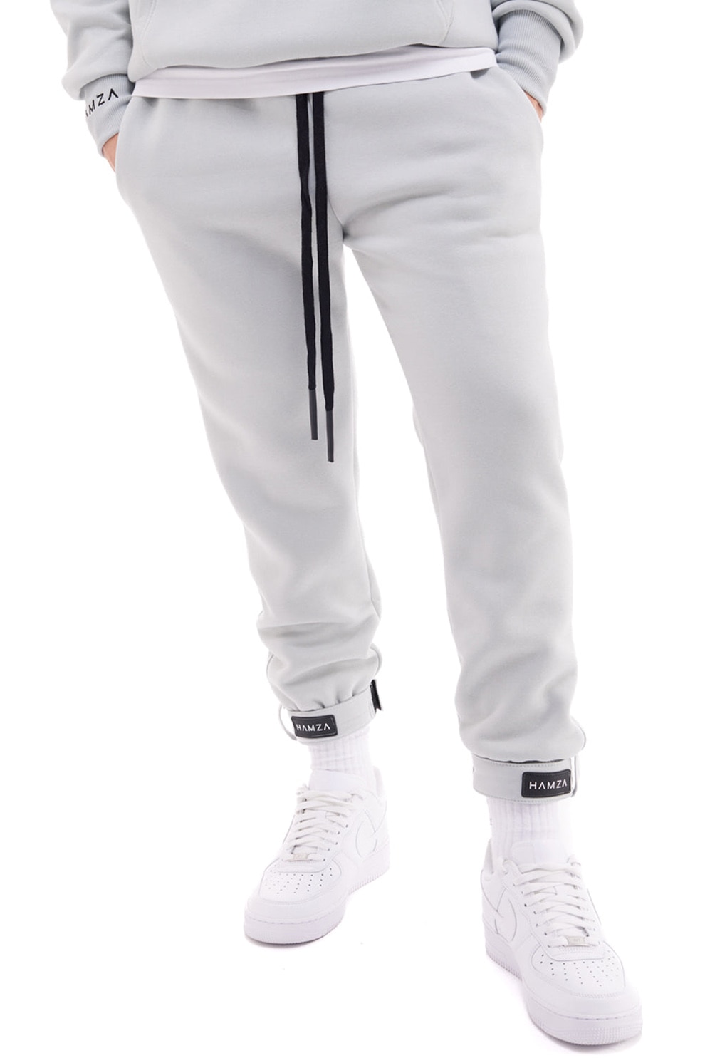 DeFacto, Pantaloni sport conici cu snur, Gri deschis, S - eMAG.ro