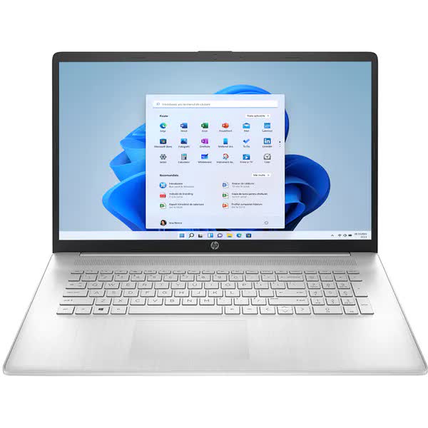Laptop HP 17-cp0011nq, AMD Ryzen 5 5500U Pana la 4GHz, 17.3