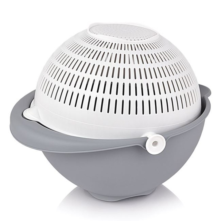 Strecuratoare de bucatarie Antbro®, cu bol gri de plastic, 26x12cm