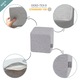 Set 24 piese de constructie, KiddyMoon, Spuma, 14 cm, Gri deschis/roz