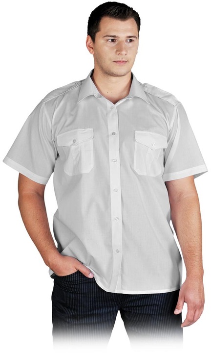 Camasa barbati, Bumbac/Poliester, Alb