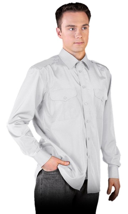 Camasa barbati, Bumbac/Poliester, Alb