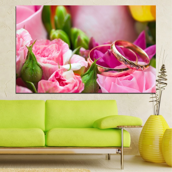 Картини пана Vivid Home от 1 част, Цветя, Канава, 35x25 см, №0367