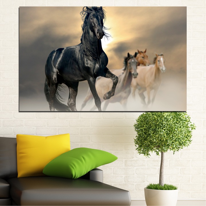 Декоративни панели Vivid Home от 1 част, Животни, PVC, 100x65 см, №0369