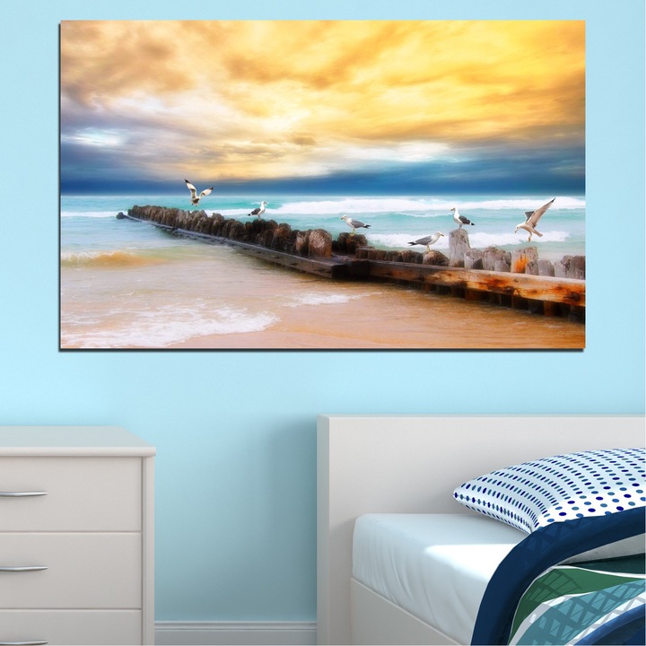 Декоративни панели Vivid Home от 1 част, Пейзаж, PVC, 35x25 см, №0388