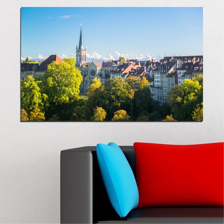 Декоративни панели Vivid Home от 1 част, Град, PVC, 35x25 см, №0111