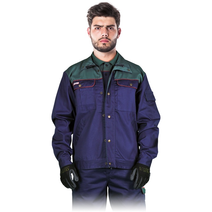 Jacheta de lucru, Poliester/Bumbac, Albastru inchis/Verde, L