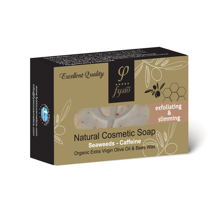 Sapun natural, Fysio Cosmetics, Alge marine/Cafeina, 100g