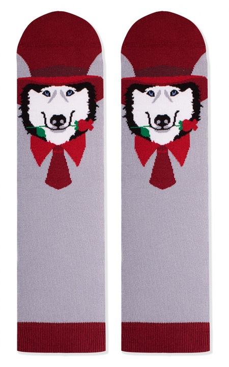 Sosete bumbac Romantic Dog, 43-46 Eu, Multicolor