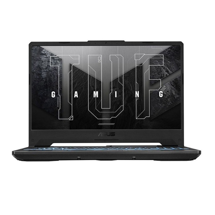 Asus TUF Gaming F15 FX506HE-HN150W 15,6" FHD 144Hz laptop, Intel® Core™ i5-11400H, 8GB, 512GB SSD, NVIDIA® GeForce® RTX 3050Ti 4GB, Windows® 11, Magyar billentyűzet, Fekete